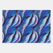 Blue Dragonfly Wings Wrapping Paper Flat Set 3 Geschenkpapier Set (Vorderseite)