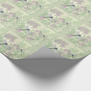 Blue Dragonfly Wrapping Paper Geschenkpapier