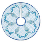 Blue Dragons Chinoiserie Ginger Jar Jars Polyester Weihnachtsbaumdecke (Vorderseite)