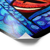 Blue Dragon's Eye by Carol Zeock Fotodruck (Ecke)