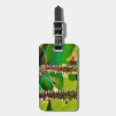 Blue Draquelly and Flowers Gepäckanhänger (Vorderseite vertikal)