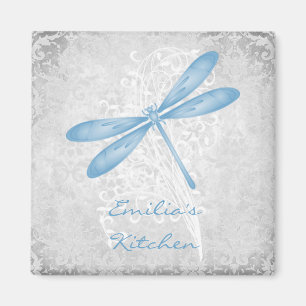 Blue Draquelly Personalized Magnet