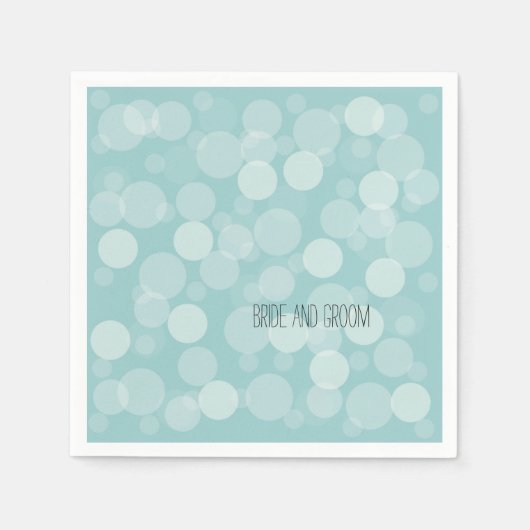Blue Dream Bokeh Dots Wedding Serviette (Vorderseite)