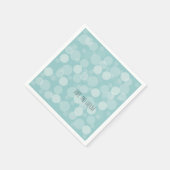 Blue Dream Bokeh Dots Wedding Serviette (Ecke)