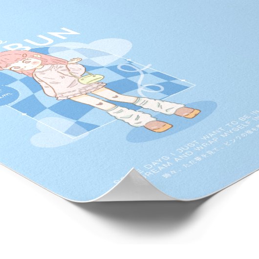 Blue Dream Pink  Poster (Ecke)