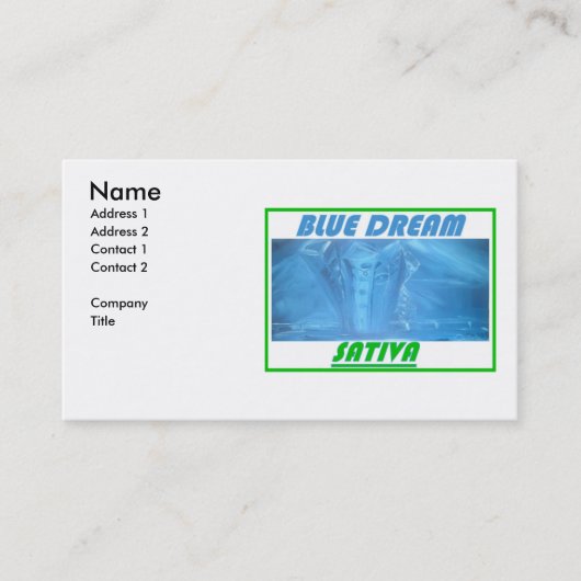 BLUE DREAM SATIVA VISITENKARTE (Vorderseite)