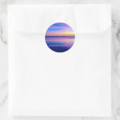 Blue Dream Sunset Santa Monica Runder Aufkleber (Tasche)