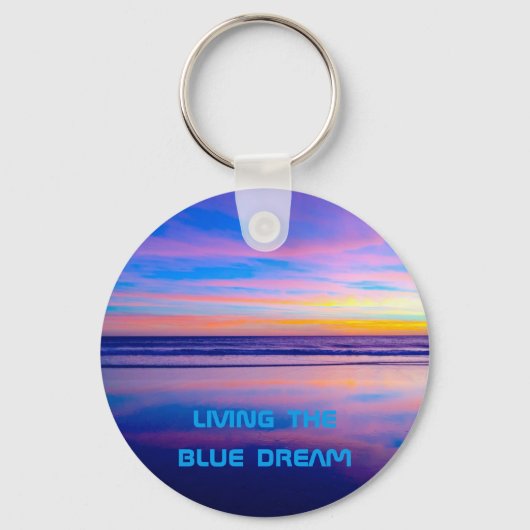 Blue Dream Sunset Santa Monica Schlüsselanhänger (Vorderseite)