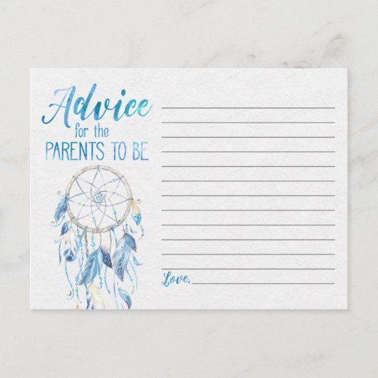 Blue Dreamcatcher Advertising Card Postkarte (Vorderseite)