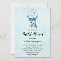 Blue Dreamcatcher mit Blume & Feathers Bridal