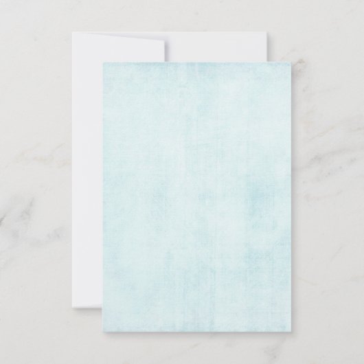 Blue Dreamcatcher mit Blume & Feathers RSVP Karte (Rückseite)