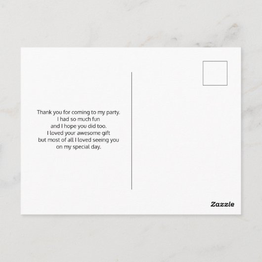 Blue Dreamcatcher mit Feathers Boho Vielen Dank Postkarte (Rückseite)