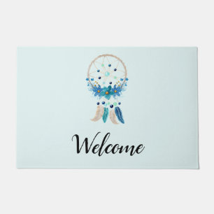 Blue Dreamcatcher Stilvolles Boho Design Willkomme Fußmatte