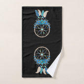 Blue Dreamcatcher Stylish Boho Design Badhandtuch Set (Handtuch)