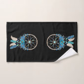 Blue Dreamcatcher Stylish Boho Design Badhandtuch Set (Handtuch)