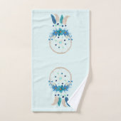 Blue Dreamcatcher Stylish Boho Design Badhandtuch Set (Handtuch)