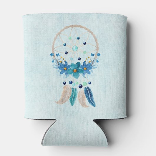 Blue Dreamcatcher Stylish Boho Design Dosenkühler (Rückseite)