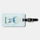 Blue Dreamcatcher Stylish Boho Design Gepäckanhänger (Vorderseite horizontal)