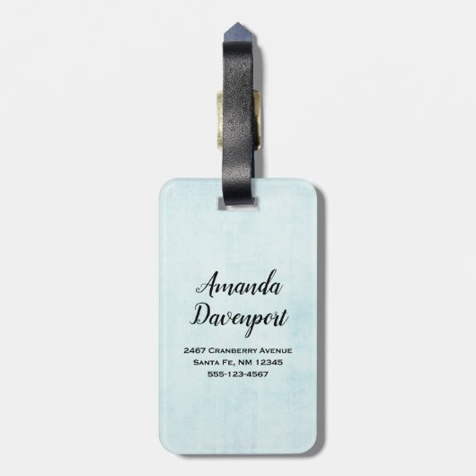 Blue Dreamcatcher Stylish Boho Design Gepäckanhänger (Rückseite vertikal)