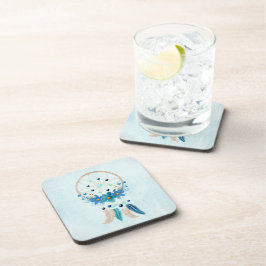 Blue Dreamcatcher Stylish Boho Design Getränkeuntersetzer