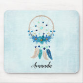 Blue Dreamcatcher Stylish Boho Design Mousepad (Vorne)