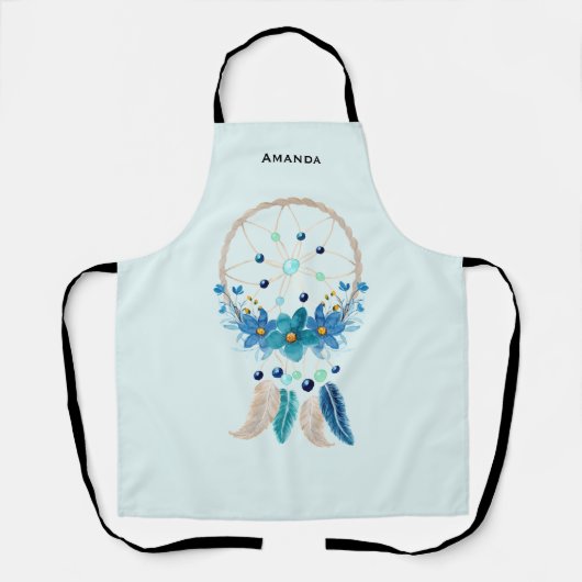 Blue Dreamcatcher Stylish Boho Design Schürze (Vorderseite)