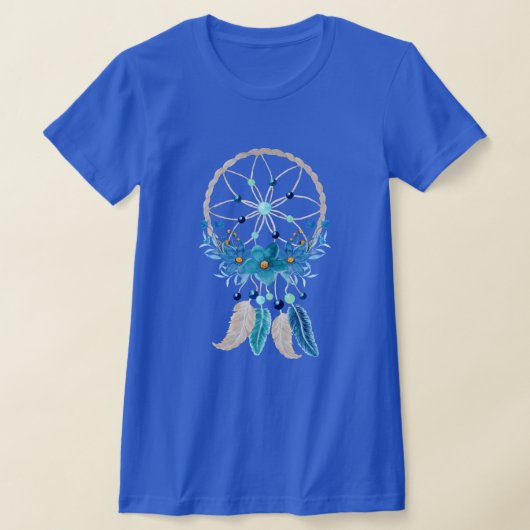 Blue Dreamcatcher Stylish Boho Design T-Shirt (Ablage )