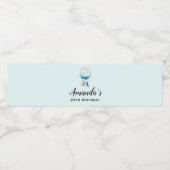 Blue Dreamcatcher Stylish Boho Design Wasserflaschenetikett (Einzelnes Label)