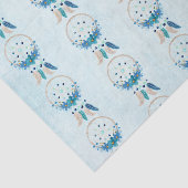Blue Dreamcatcher Stylish Boho Pattern Seidenpapier (Ausschnitt)