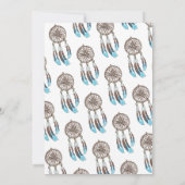 Blue Dreamcatchers Baby Shower Einladung für Junge (Rückseite)