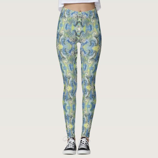 Blue Dreams Custom Leggings (Vorderseite)