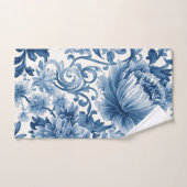 Blue Dreams | Floral Watercolor Chinoiserie Badhandtuch Set (Handtuch)