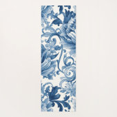 Blue Dreams | Floral Watercolor Chinoiserie Yogamatte (Rückseite)