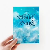 Blue Dreamy Pastel Cloud Nine 9. Geburtstagsparty