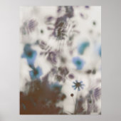 Blue Dreamy Soft Wildblumen Poster (Vorne)