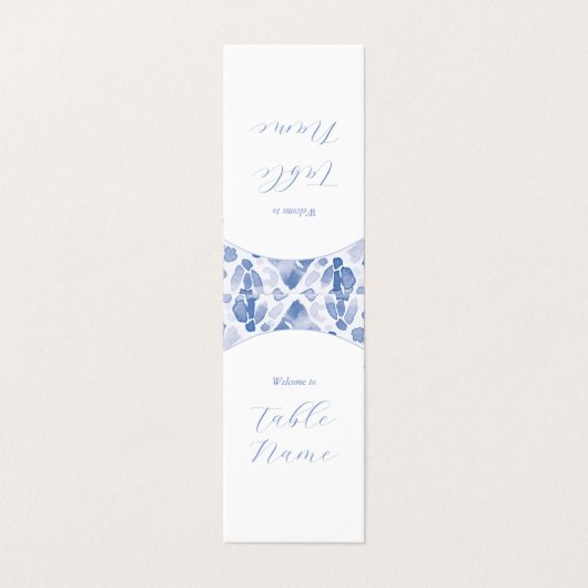 Blue Dreamy Table Markers (Außenseite Aufgefaltet)