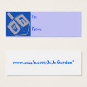 Blue Dreidel Hanukkah Gift Tags (Vorne & Hinten)