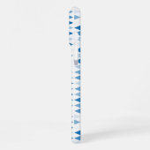 Blue Dreieck Paterbackground iPhone Hülle (Linke Seite)