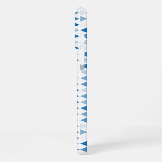 Blue Dreieck Paterbackground iPhone Hülle (Linke Seite)