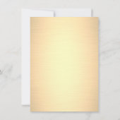 Blue Dress Princess Frame Gold Einladung (Rückseite)