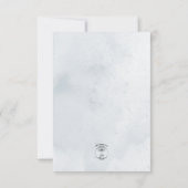 Blue Dried Boho Blume Blue RSVP Karte (Rückseite)