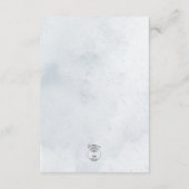 Blue Dried Boho Blume White Wedding Details Card Begleitkarte (Rückseite)