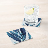 Blue Drift I Rechteckiger Pappuntersetzer (Vor Ort)