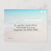 Blue Driftwood Tropical Christmas Foto Feiertagspostkarte (Rückseite)