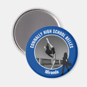 Blue Drill Team Photo High School Dancer Magnet (Vorderseite/Rückseite)