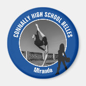 Blue Drill Team Photo High School Dancer Magnet (Vorne)