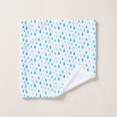 Blue drops water Minimalist Modern. Badhandtuch Set (Waschlappen)