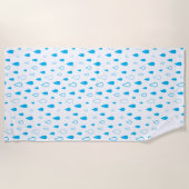 Blue drops water Minimalist Modern. Strandtuch (Vorderseite)