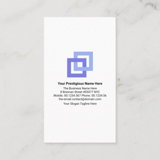 Blue Dual Direction Arrows Import Export Agent Visitenkarte (Rückseite)