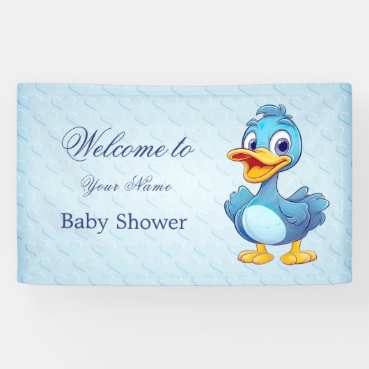 Blue Duck Baby Showbanner Banner (Horizontal)